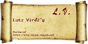 Lutz Virág névjegykártya