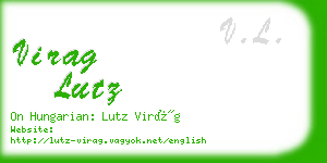 virag lutz business card